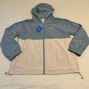 Sixth June Paris Mens Colorblock Windbreaker Jacket Blue Tan US-25032-LBLU-L New